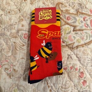 Spangler Candy World Bit-O-Honey Dress Socks Adult One Size NEW NWT